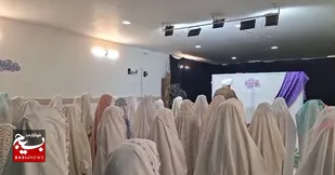 ببینید|جشن فرشته های روزه اولی مسجد حضرت ابوالفضل قم