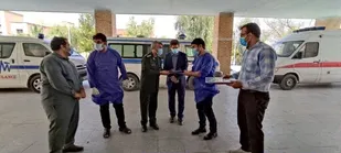 تجلیل سپاه ناحیه دره شهراز مدافعین سلامت شهرستان