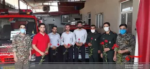 تقدیر از آتش نشانان در روز آتش نشانی و ایمنی+تصاویر
