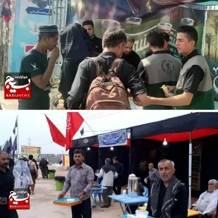 خدمت رسانی ۳۵ گروه جهادی بسیج سازندگی قزوین در مسیر پیاده روی اربعین به عزاداران حسینی&nbsp;