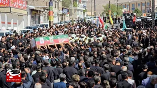 شهید حادثه تروریستی ایرانشهر در کوهسرخ تشییع شد