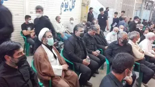 بازدید مسئول نمایندگی ولی فقیه در سپاه برخوار از تکیه های تعزیه خوانی شهرستان
