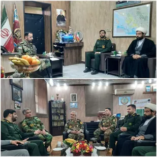 دیدار فرمانده ناحیه دزفول با فرمانده تیپ ۲۹۲ و فرمانده پشتیبانی جنوب به مناسبت روز ارتش