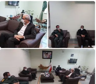 دیدار فرماندار بوشهر با فرمانده سپاه شهرستان به مناسبت هفته بسیج