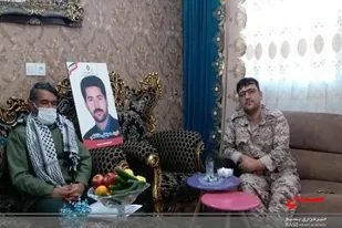 دیدار بسیجیان زاهدان با خانواده شهید ملاشاهی