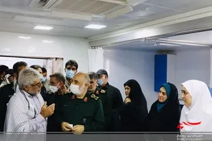 بازدید سردار سلامی از بیمارستان سیار شهید محلاتی تبریز در مرز مهران
