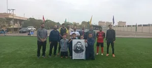 مسابقه فوتبال چمنی در مجموعه مقر گردان با همت تربیت بدنی این گردان