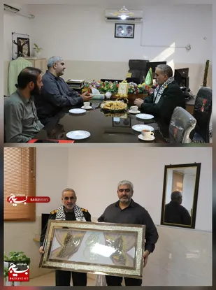 تقدیر از خدمات فراجا در دیدار فرمانده ناحیه مقاومت بسیج دشت آزادگان