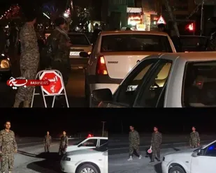 برگزاری ایست و بازرسی و گشت های شبانه بسیج در شهرستان بندرسیریک
