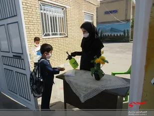 فعالیت مدارس تربت جام با انجام رزمایش و عملیات ضدعفونی مجددا" آغاز شد