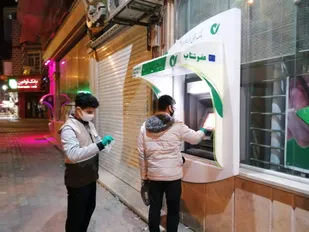 ضدعفونی خود پردازها در سطح شهر کردکوی