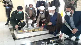 گلباران گلزار شهدای شهرستان قدس
