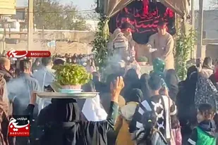 استقبال از شهید گمنام دفاع مقدس در روستای توانه بخش&zwnj; زرین دشت نهاوند