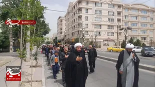 برپایی دسته عزاداری در ایام شهادت امام&zwnj;جعفر صادق (ع) در کیانمهر