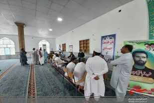 میز خدمت جهادی در بخش دامن ایرانشهر