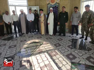 مراسم غبارروبی گلزار شهدای گمنام دیّر برگزار شد+ عکس