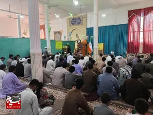 برگزاری جلسه جهاد تبیین در نماز جمعه بخش جلگه چاه هاشم شهرستان دلگان