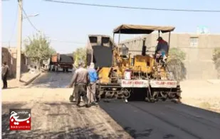 آسفالت ۱۱ هزار متر مربعی معابر سعادت&zwnj;آباد رشتخوار