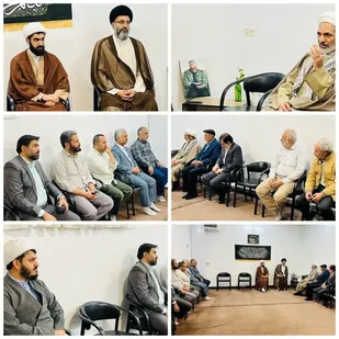دیدار نوروزی جمعی از نمازگزاران مسجد حضرت علی بن موسی الرضا(ع) با امام جمعه پیشوا