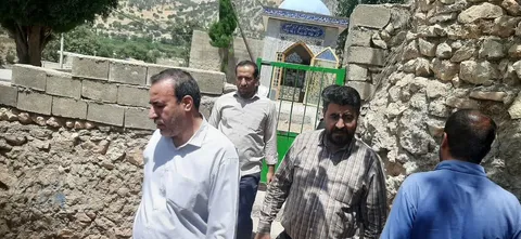 بازدید ستادی مسئول سازمان بسیج مهندسین عمران ومعماری از طرح عمران روستا در مناطق محروم شهرستان یاسوج