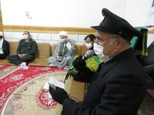 ورود خدام رضوی به همراه پرچم امام رضا(ع) به هندیجان
