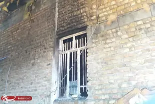 حریق انبار گونی پلاستیکی در ملایر