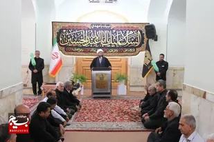 آیین اذن عزا و سیاه&zwnj;پوشان حرم شهید آیت&zwnj;الله مدرس (ره) با شکوه خاصی برگزار شد+تصاویر