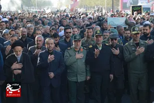 تشییع پیکر مطهر شهدای گمنام در بیرجند با حضور پرشور مردم و مسئولان خراسان جنوبی