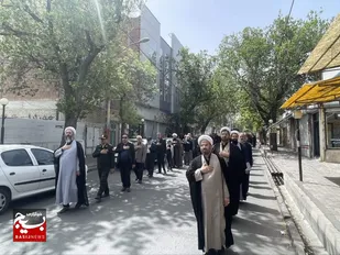 برگزاری آیین عزاداری خیابانی روز شهادت امام جعفر صادق (ع) در اسکو
