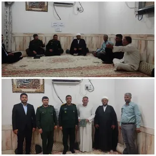 دیدار مسئول بسیج عشایری سپاه خوزستان با خانواده شهدا در شوش