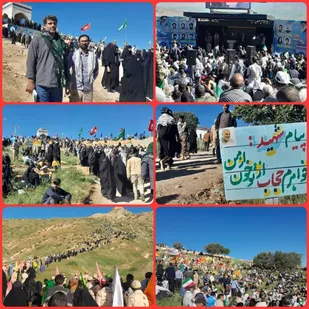 صعود هنرمندان بسیجی اعزامی به راهیان نور منطقه بازی دراز کرمانشاه به همت سازمان بسیج هنرمندان استان لرستان
