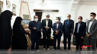 دیدار مسئولان ورزش بسیج با خانواده شهید شیخ الاسلامی