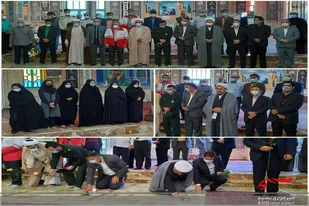 به مناسبت پنجم مرداد قبور پاک شهدا سرخه گل افشانی شد