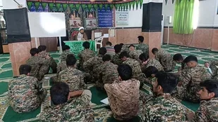 نشست بصیرتی در جمع بسیجیان گردان امام حسین (ع)  جاسک