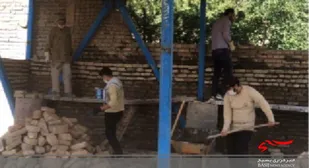 ساخت منزل محرومان در روستا باراز توسط دانشجویان جهادگر بسیجی قاین