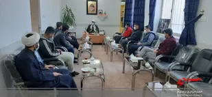 دیدار دانش آموزان بسیجی با امام جمعه شیروان