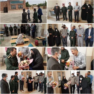 تجلیل مسئولین پیشوا از معلمین و کادر مدرسه عشایری صاحب الامر (عج) روستای شترخوار