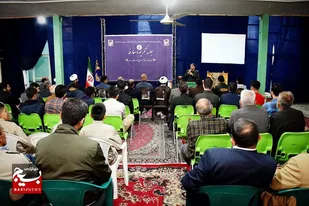 آیین تکریم و معارفه فرمانده حوزه مقاومت بسیج امام سجاد(ع) آبرومند سپاه ناحیه بهار