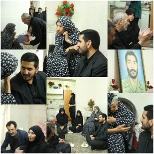 دیدار شهردار منطقه ۱۰ و جمعی ازمعاونین و  مدیران با "مادر بزرگوار شهید   "مسعود ولاشجردی "