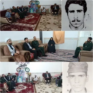 دیدار مسئولان باخانواده شهید نجف عارفی و شهید احمد کرمشاهی
