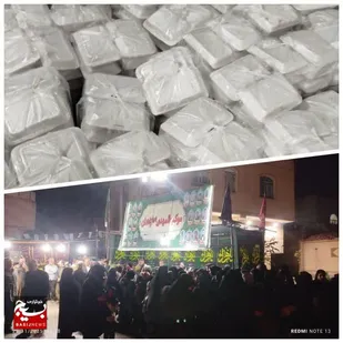 پخت و توزیع 1500پرس غذا بین نیازمندان و ایستگاه صلواتی توسط گروه جهادی المهدی&nbsp;
