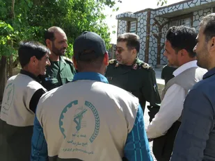 دیدار جانشین سپاه الغدیر با جهادگران فاطمی در خاتم