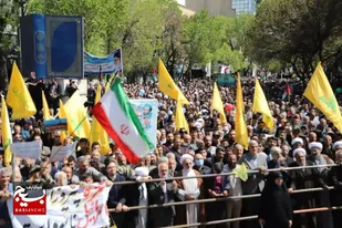 حضور مردم و مسئولان تبریز در راهپیمائی روز قدس