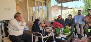 دیدار فرمانده سپاه قدس گیلان با مادر شهیدان یوسفی
