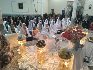 مراسم تجلیل از نوعروسان شهرستان سلطانیه برگزار شد+تصاویر