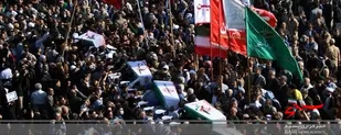 پیکر پاک هفت شهید گمنام وارد اهواز شد