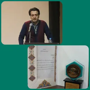 درخشش "ناصر دوستی" هنرمند بسیجی زنجانی در جشنواره ملّی "جزایر سه&zwnj;گانه" دانشگاه علّامه طباطبایی تهران