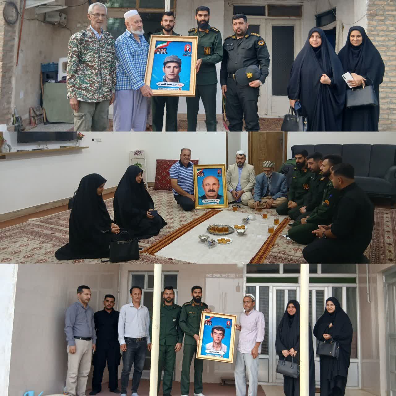 تجلیل از خانواده های شهید عراز محمد کشمیری ، شهید عبدالصمد آق‌پور  ، شهید نورمحمد مختوم‌نژاد