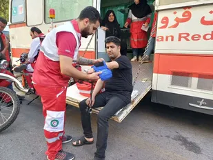 ارائه خدمات امدادی هلال احمر به بیش از 1000 نفر از عزاداران حسینیه اعظم زنجان