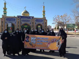 پیاده روی بانوان بسیجی پایگاه بنت الزهرا (س) در گرمسار